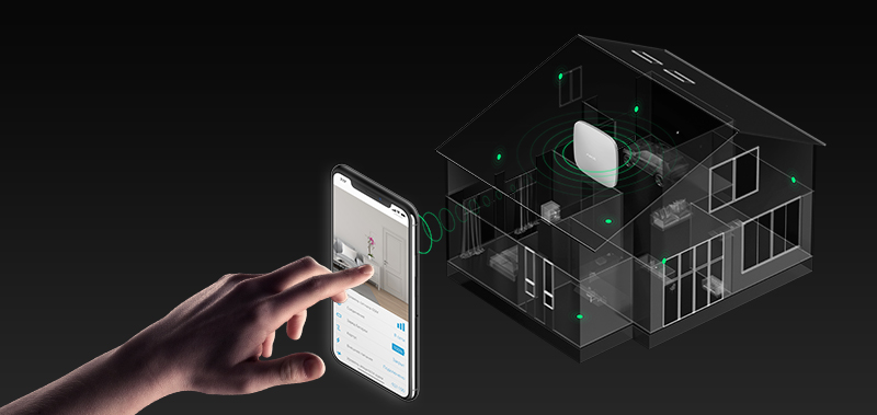 Casa protetta da un sistema Ajax gestito tramite smartphone