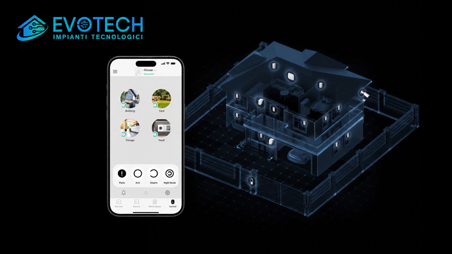 Evotech: casa protetta da sensori Ajax e controllo da smartphone